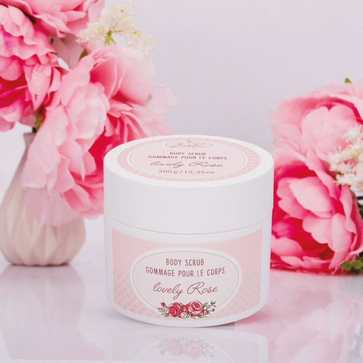 Gommage corps 350ml YOGHURT LINE, senteur Rose