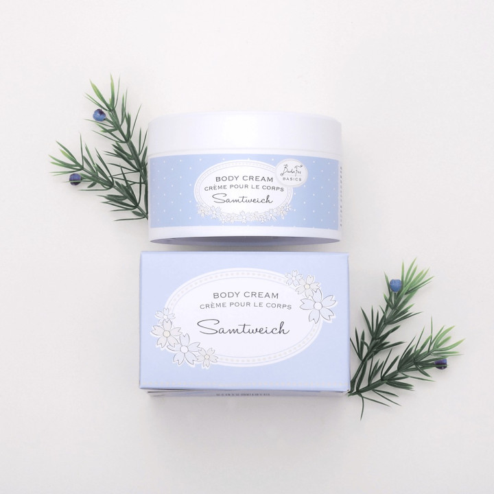 Crème corps 200ml BASICS, senteur Agrumes/Jasmin/Bois de santal &Ambre