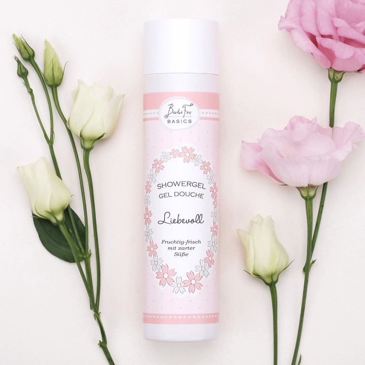 Gel douche 250ml BASICS, senteur Fraise/Rhubarbe