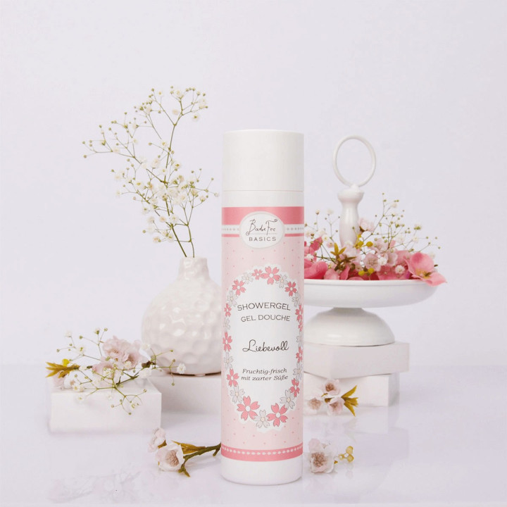 Gel douche 250ml BASICS, senteur Fraise/Rhubarbe