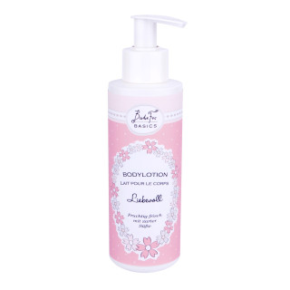 Distributeur lotion corps 200ml BASICS, senteur Fraise/Rubarbe