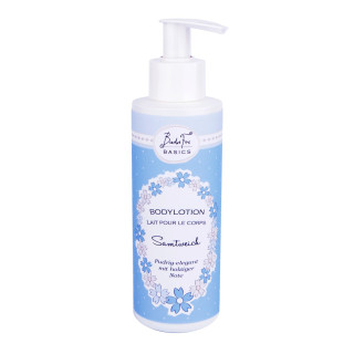 Distributeur lotion corps 200ml BASICS, senteur Agrumes/Jasmin/Bois de santal/Ambre
