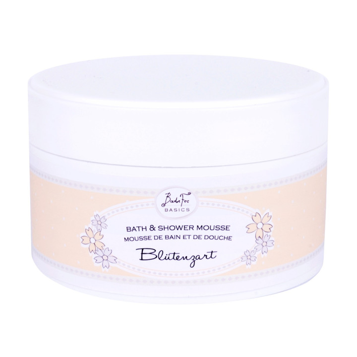 Mousse de douche & bain 200ml BASICS, senteur Thé vert/Fleurs des prés d'été/Pomme