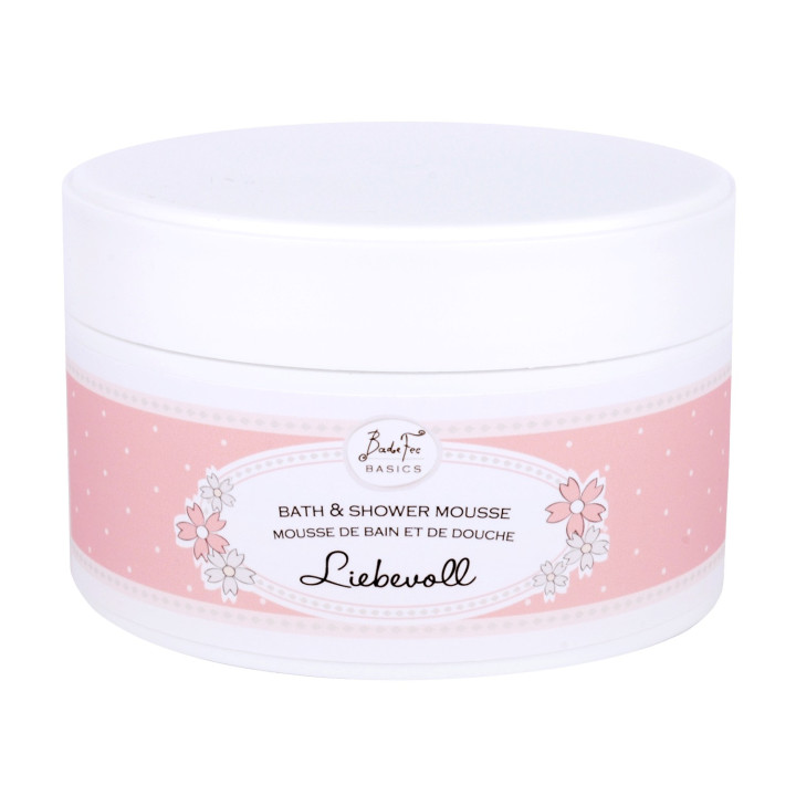 Mousse de douche & bain 200ml BASICS, senteur Fraise/Rubarbe