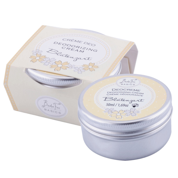 Déodorant crème 50ml BASICS, senteur Thé vert/Fleurs des prés d'été/Pomme