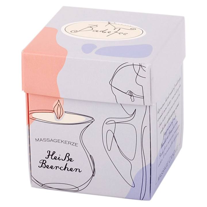 Bougie de massage 70g PETITES BAIES CHAUDES, Senteur Baies