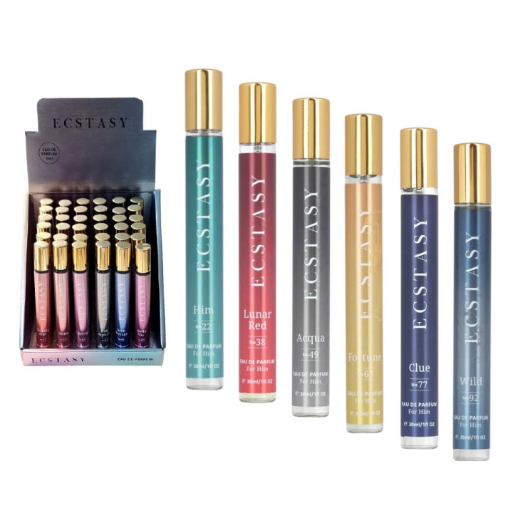 Eau de parfum 30ml ECSTASY FOR HIM, 6 modèles assortis