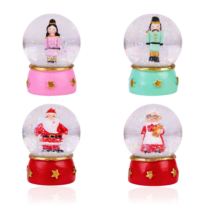 Boule neige (6cm) HELLO WINTER, 4 modèles assortis