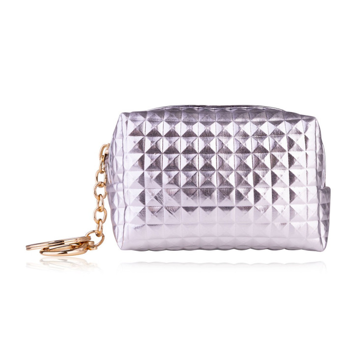 Mini trousse de maquillage (10x7 cm), or et argent assortis