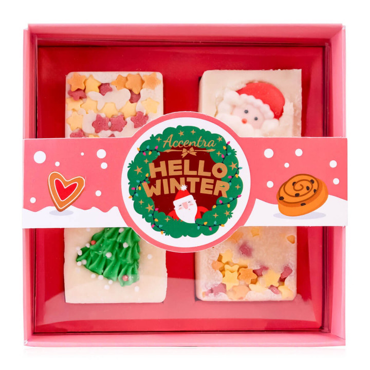 Coffret de 4 cubes de bain crémeux HELLO WINTER