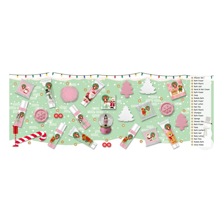 Calendrier de l'avent cosmétiques éclairé par Led HELLO WINTER