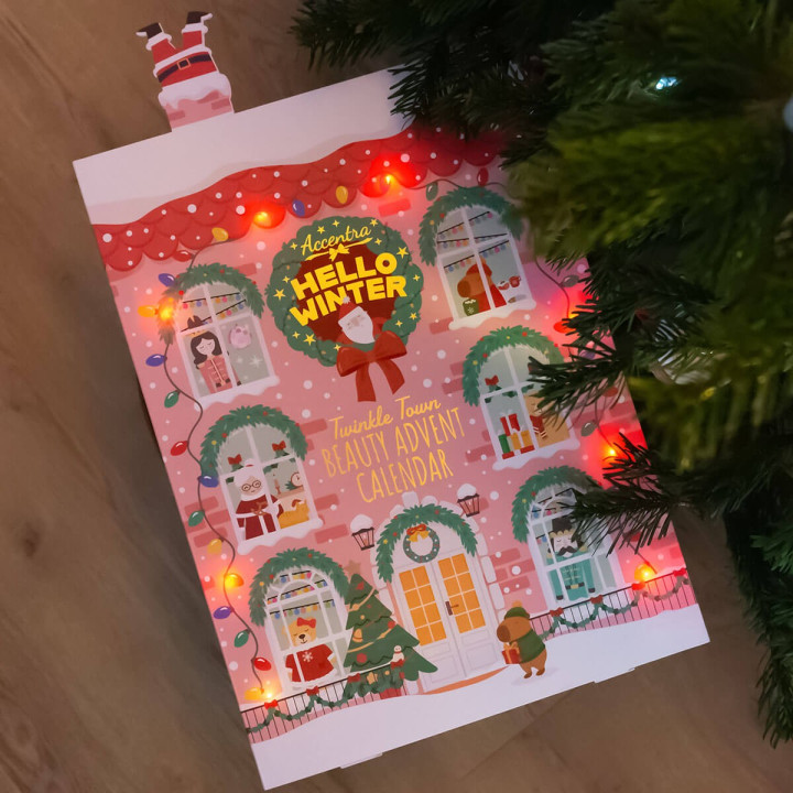 Calendrier de l'avent cosmétiques éclairé par Led HELLO WINTER