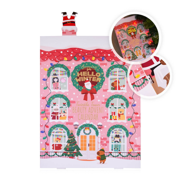 Calendrier de l'avent cosmétiques éclairé par Led HELLO WINTER