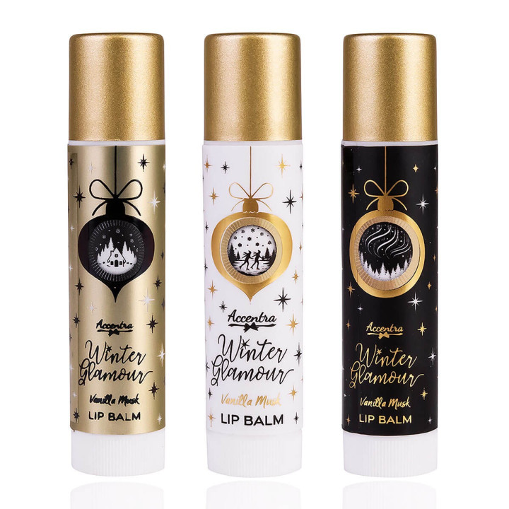 Baume lèvres WINTER GLAMOUR, 3 modèles assortis