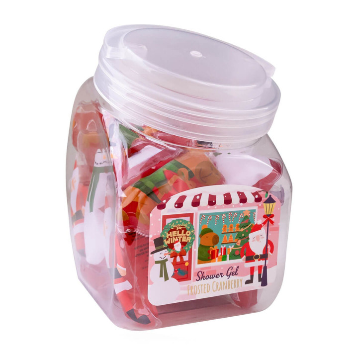 Berlingots de gel douche 50ml HELLO WINTER, 3 modèles assortis