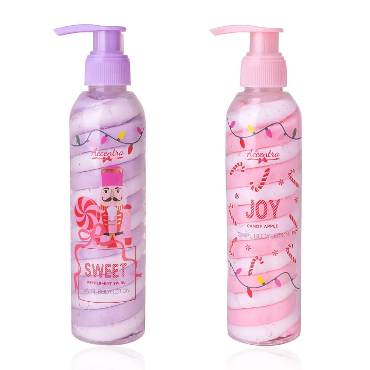 Distributeur lotion corps 200ml CANDY SHOP, 2 modèles et senteurs assortis