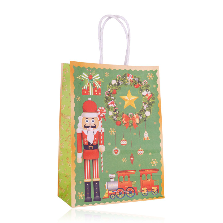 Sac cadeau en papier CASSE NOISETTE (21x15x8 cm), 6 modèles assortis
