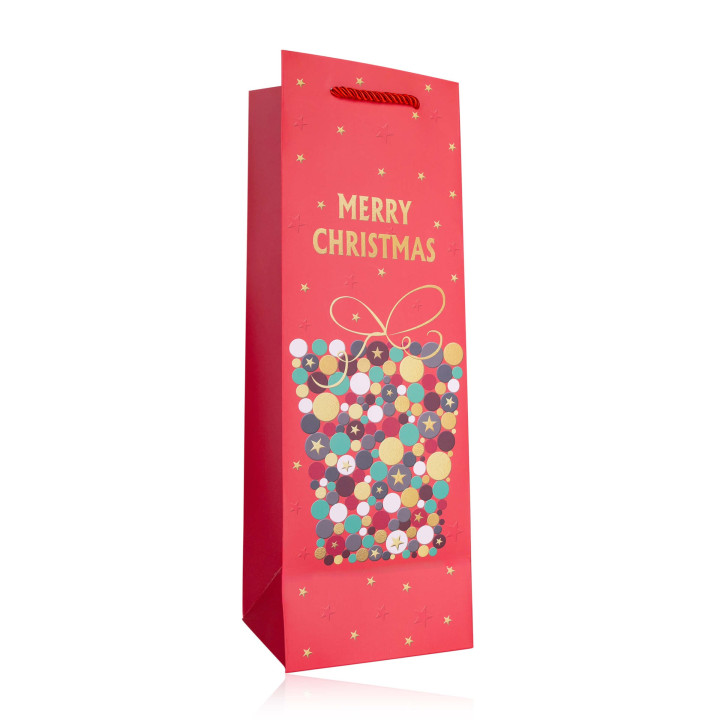 Sac cadeau JOYEUX NOEL STYLE 3  (35x12x10 cm), 4 modèles assortis