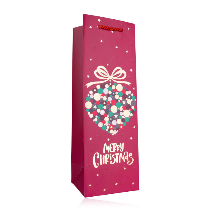 Sac cadeau JOYEUX NOEL STYLE 3  (35x12x10 cm), 4 modèles assortis
