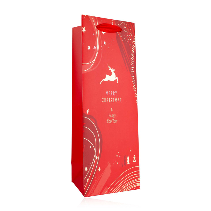 Sac cadeau JOYEUX NOEL STYLE 4 (35x12x10 cm), 4 modèles assortis