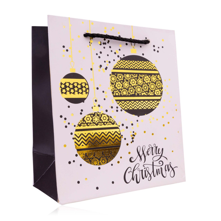 Sac cadeau WINTER GLAMOUR (16x14x7 cm), 4 modèles assortis