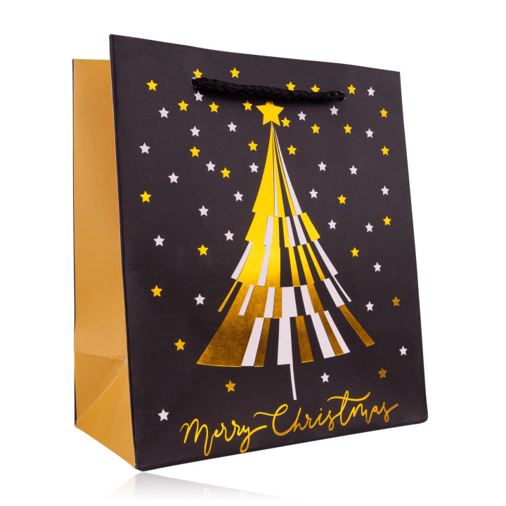 Sac cadeau WINTER GLAMOUR (16x14x7 cm), 4 modèles assortis