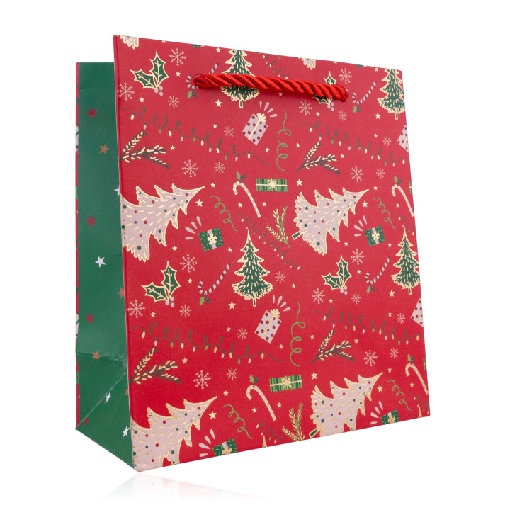 Sac cadeau XMAS CLASSIC (16x14x7 cm), 4 modèles assortis