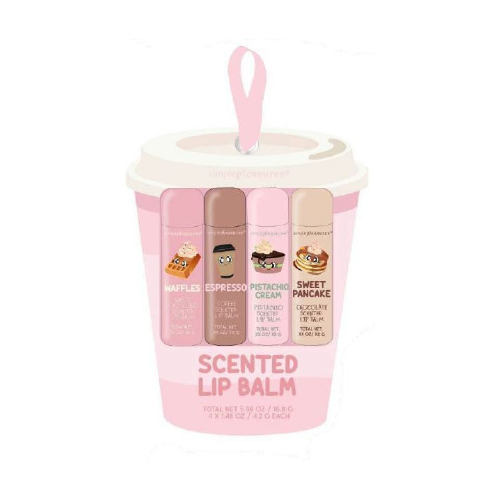 Coffret 4 baumes lèvres BREAKFAST CLUB, 4 senteurs