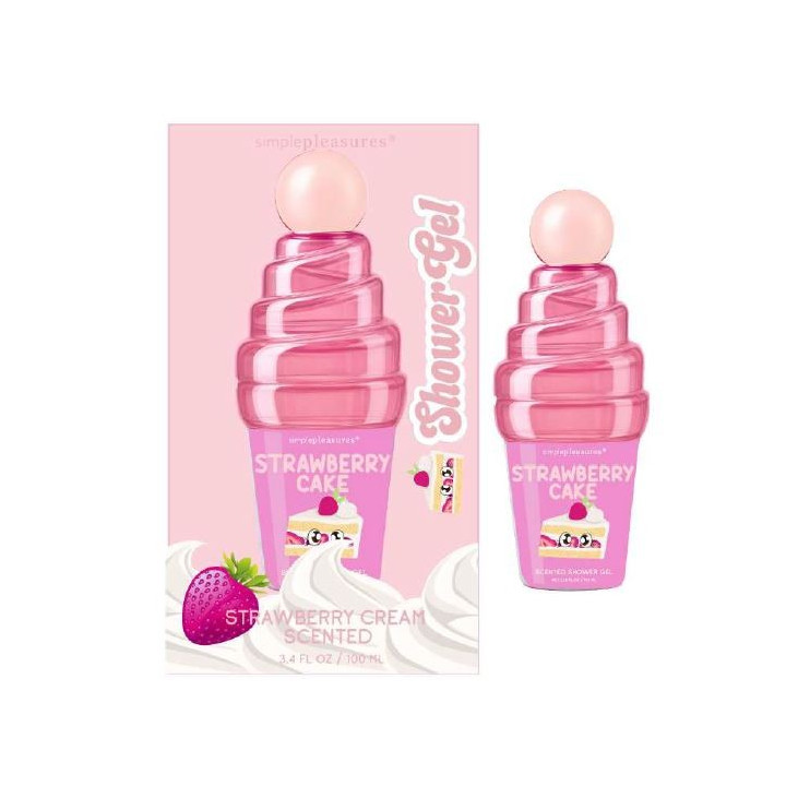 Gel douche 100ml BREAKFAST CLUB, senteur Cake à la fraise