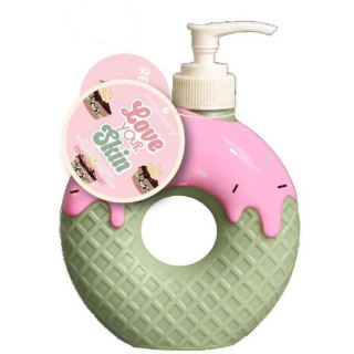 Distributeur de savon liquide 310ml en forme de donuts BREAKFAST CLUB,  senteur Crème de pistache