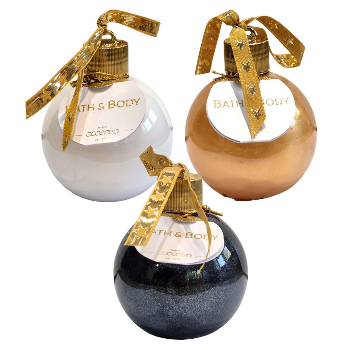 Gel douche & bain moussant BOULE 240 ml, 3 Senteur  Vanille/Coco/Fraicheur Exotique