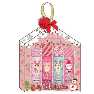 Coffret 4 Lip Oil STOCKING STUFFER , 4 senteurs