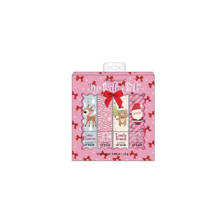Coffret 4 baumes lèvres STOCKING STUFFER, 4 senteurs