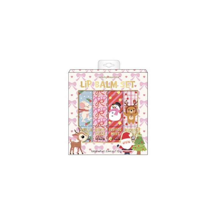 Coffret 4 baumes lèvres STOCKING STUFFER, 4 senteurs