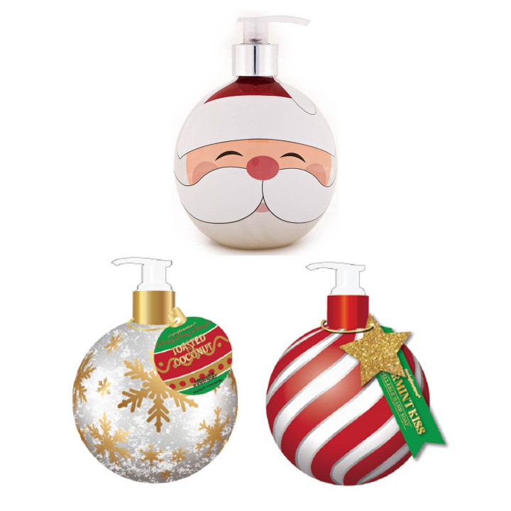 Distributeur de savon liquide 500ml BOULE, 3 modèles assortis