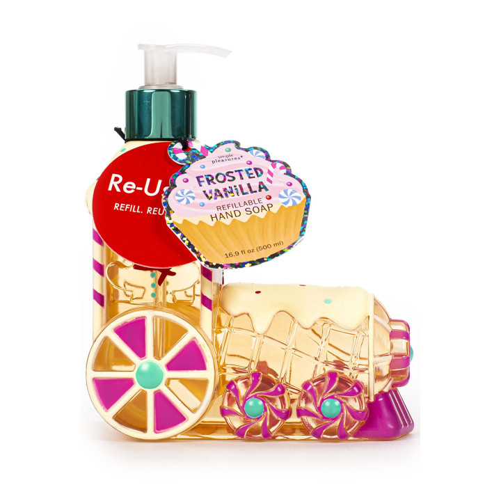 Distributeur de savon liquide 310 à 500ml HAPPY CHRISTMAS, 3 modèles assortis