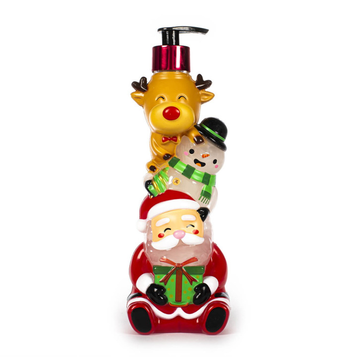Distributeur de savon liquide 310 à 500ml HAPPY CHRISTMAS, 3 modèles assortis