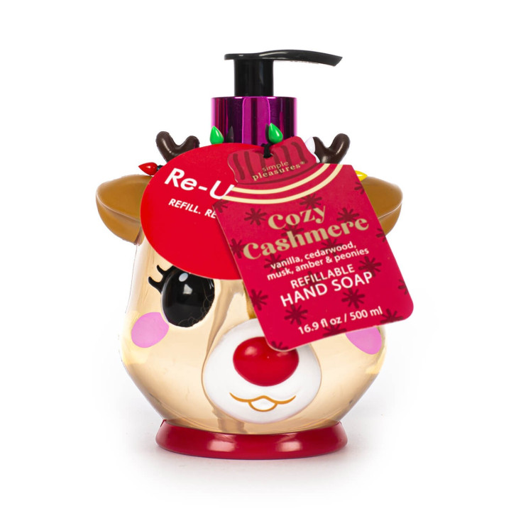 Distributeur de savon liquide 500ml HAPPY CHRISTMAS, 3 modèles assortis