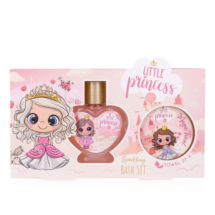 Coffret pour le bain serviette magique LITTLE PRINCESS