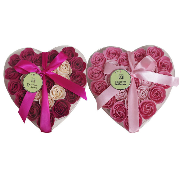 Coffret coeur de Roses de savon