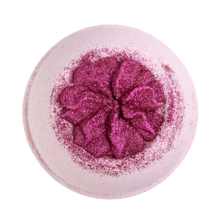 Boule effervescente pour le bain  "DELICIOUS" 190g,senteur framboise