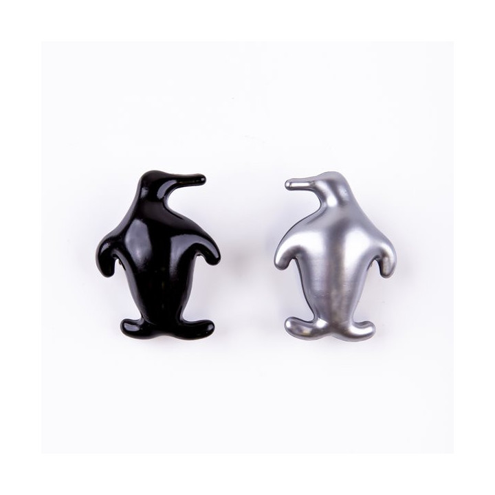 Perle de bain Pingouin Noir & Argent nacré, Senteur Ice