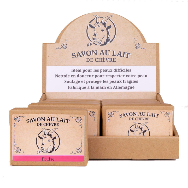 PROMO Savon au lait de Chèvre FRAISE