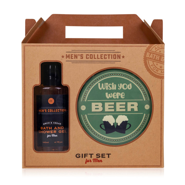 Coffret pour la douche +sous verre FOR MEN
