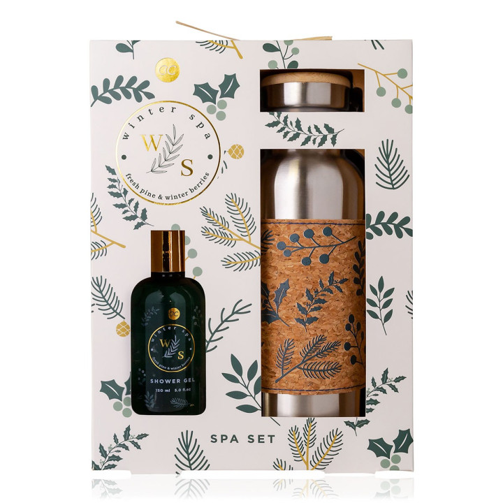 PROMO Coffret  pour le corps avec gourde thermos WINTER SPA