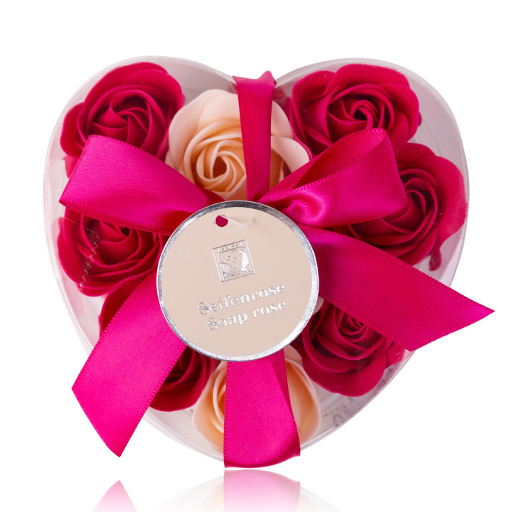 Coffret coeur de Roses en papier de savon