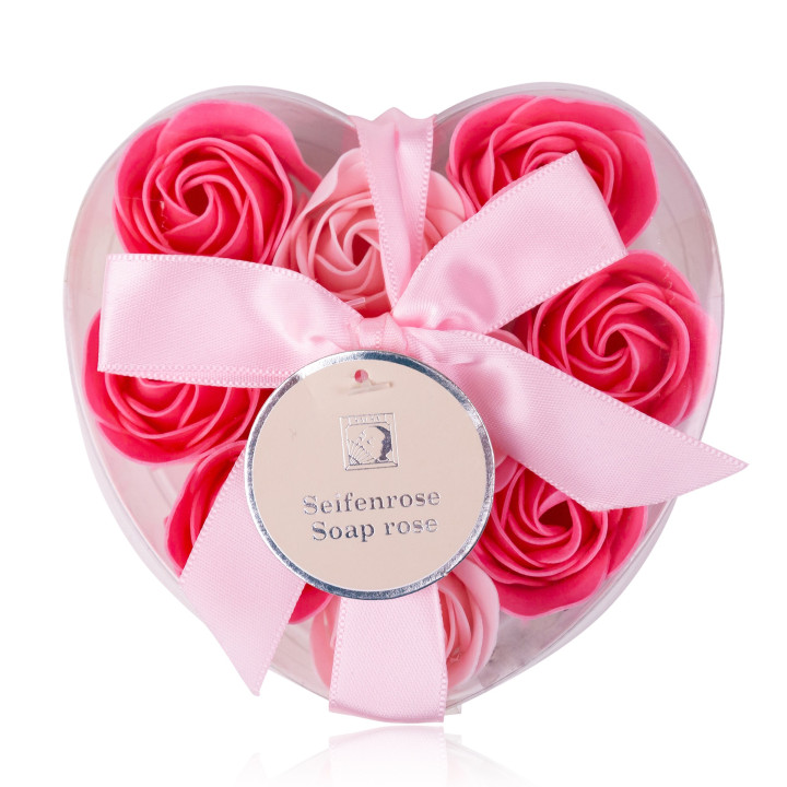 Coffret coeur de Roses en papier de savon