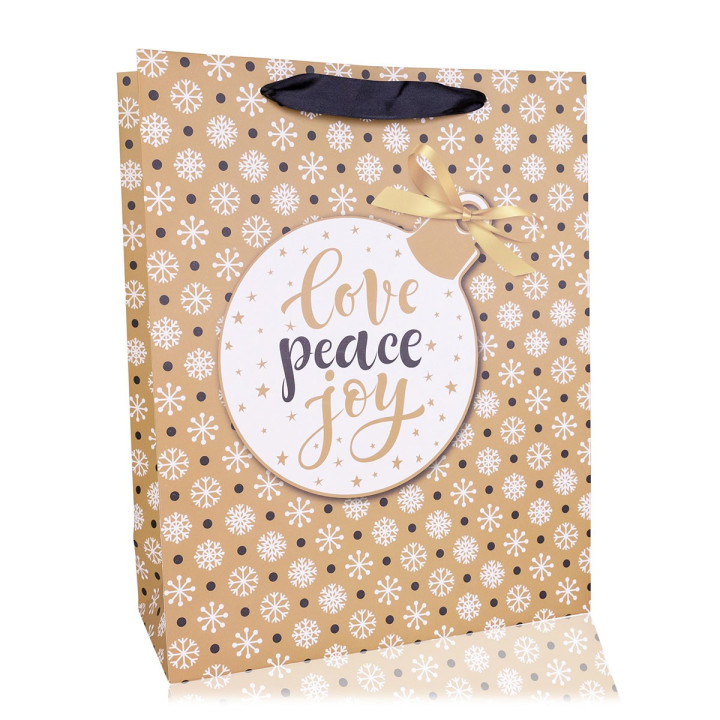 PROMO Sac cadeau WINTER MAGIC (32x26x10 cm), 2 couleurs assorties